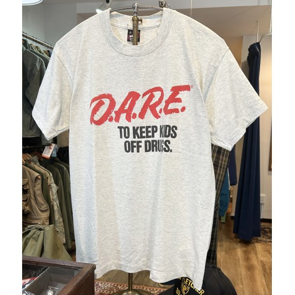 画像1: 90's【USA製】ビンテージ【SCREEN STARS】スクリーンスターズ シングルステッチ【D.A.R.E.】グレー【Tシャツ】【サイズL】 