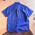 画像3: ビンテージ【ラルフローレン】【classic fit】【紺】【リネン】半袖【ボタンダウンシャツ】【サイズM】<br> (3)