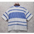 ビンテージ【PERMIT】【白×青ライン】【フェイクレイヤード】【Tシャツ】【サイズＭ】 