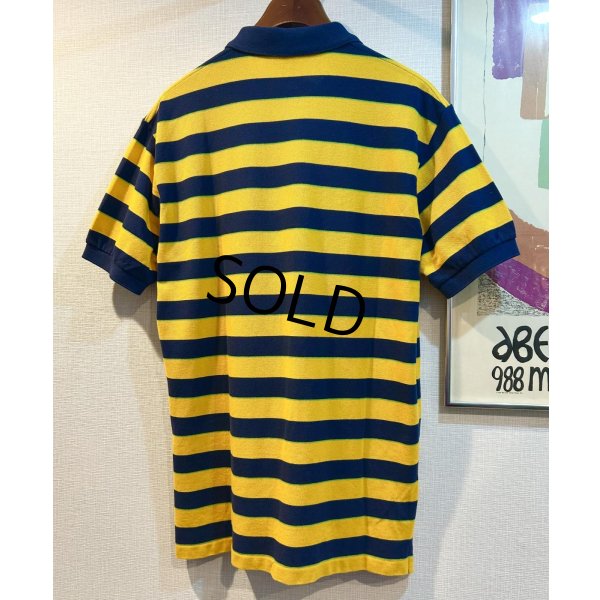 画像3: POLO ralph lauren【ラルフローレン】【紺ｘ黄色ｘ黄緑】【ボーダー柄】【ポロシャツ】【サイズＭ】 