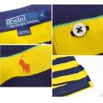 画像2: POLO ralph lauren【ラルフローレン】【紺ｘ黄色ｘ黄緑】【ボーダー柄】【ポロシャツ】【サイズＭ】<br> (2)