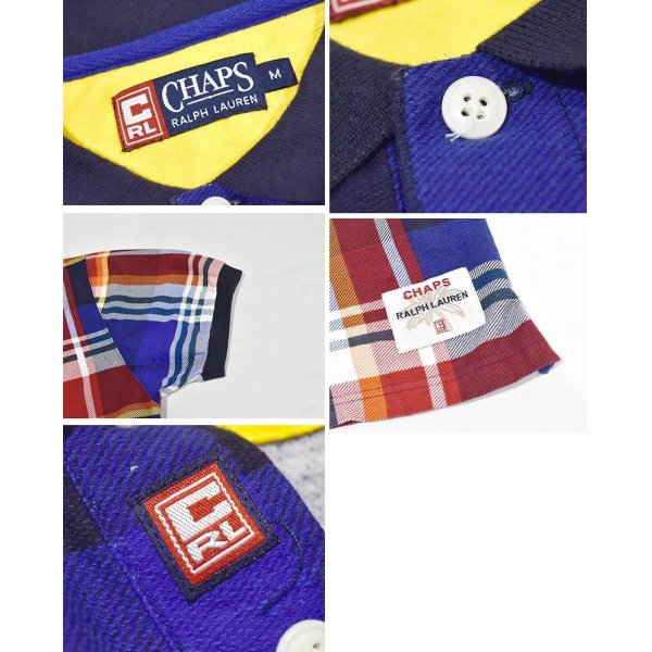 画像2: 【CHAPS】チャップス【ラルフローレン】POLO RALPH LAUREN 【マドラスチェック】【ポロシャツ】【サイズＭ】  