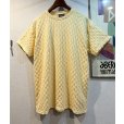 画像1: 【USA製】ビンテージ【AWESOME WEAR】【オーサムウェア】エンボス総柄【レモンイエロー】【Ｔシャツ】【One Size Fits All】<br> (1)
