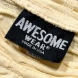 画像2: 【USA製】ビンテージ【AWESOME WEAR】【オーサムウェア】エンボス総柄【レモンイエロー】【Ｔシャツ】【One Size Fits All】<br> (2)