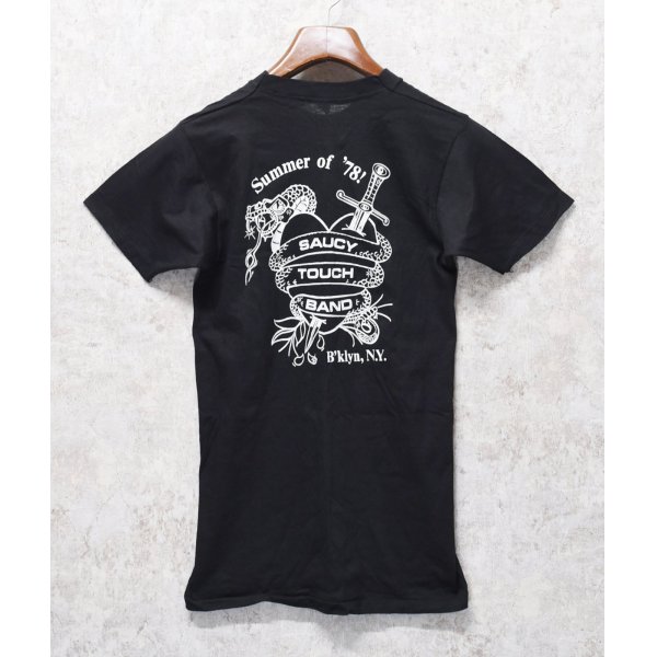 画像3: 【デッドストック】 70's【USA製】【ビンテージ】【Tuey's】【黒】【バックプリント】【Tシャツ】【サイズ３８-４０】 