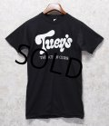 【デッドストック】 70's【USA製】【ビンテージ】【Tuey's】【黒】【バックプリント】【Tシャツ】【サイズ３８-４０】 