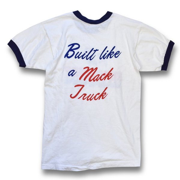 画像3: 【70's】【USA製】【ビンテージ】【チャンピオン】【Champion】【MACK TRUCK】マックトラック バックプリント付き【白ｘ青】【リンガーTシャツ】【サイズＭ】 