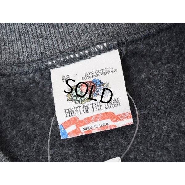画像2: 80's【USA製】ビンテージ【FRUIT OF THE LOOM】【フルーツオブザルーム】【チャコール】無地【スウェット】【サイズＭ】 