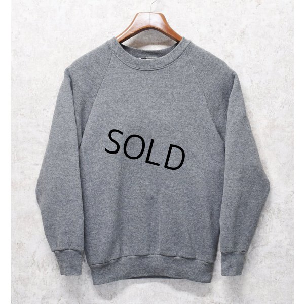 画像1: 80's【USA製】ビンテージ【FRUIT OF THE LOOM】【フルーツオブザルーム】【チャコール】無地【スウェット】【サイズＭ】 