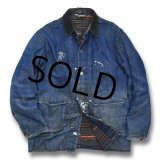 【40’s】ビンテージ【STRONG RELIABLE】ストロングリライアブル【ブランケットライナー付き】2ポケット【カーバーオール】【デニムジャケット】 