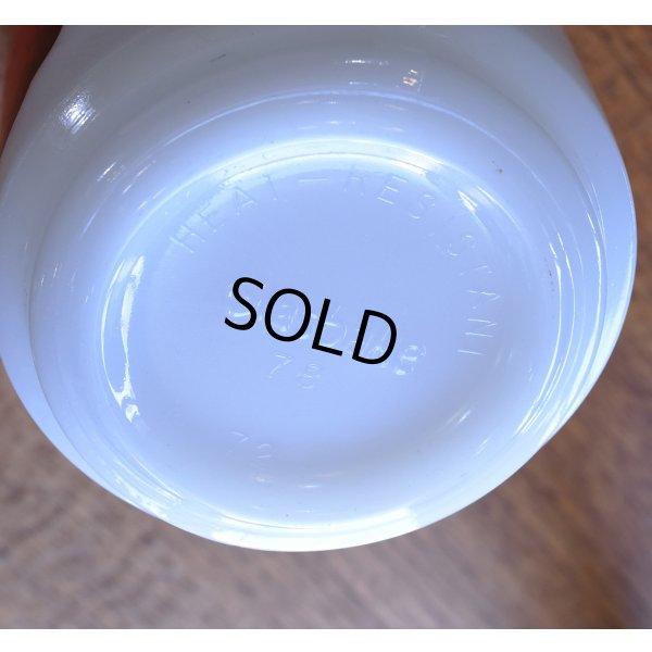 画像3: ビンテージ 【グラスベイク】Glasbake フルーツマグ【リンゴ】【ミルクガラス】マグカップ 