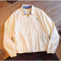 80’ｓ~【USA製】【ラルフローレン】【POLO RALPH LAUREN】ビンテージ【レモンイエロー・黄色】【コットン】【スウィングトップ】【サイズＸＬ】 