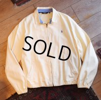 80’ｓ~【USA製】【ラルフローレン】【POLO RALPH LAUREN】ビンテージ【レモンイエロー・黄色】【コットン】【スウィングトップ】【サイズＸＬ】 