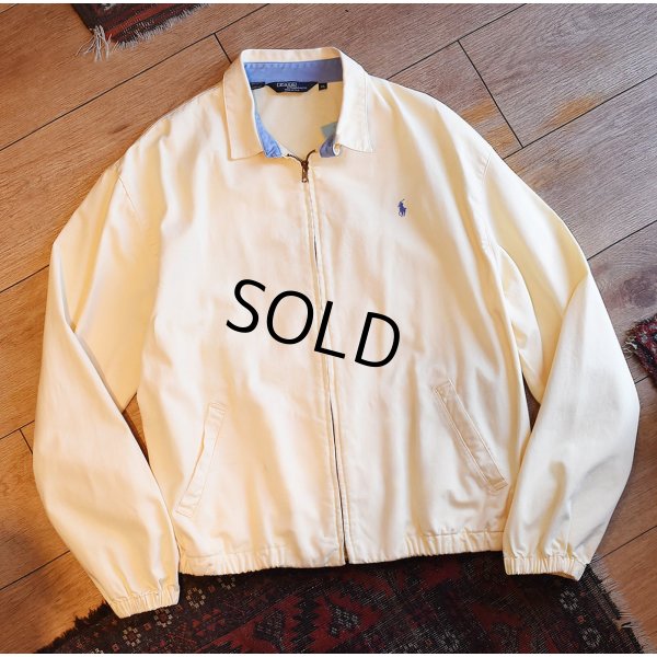 画像1: 80’ｓ~【USA製】【ラルフローレン】【POLO RALPH LAUREN】ビンテージ【レモンイエロー・黄色】【コットン】【スウィングトップ】【サイズＸＬ】 