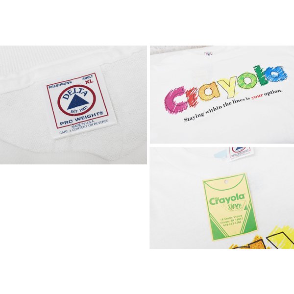 画像2: 【デッドストック】ビンテージ【DELTA】デルタ 【白】Crayola【Tシャツ】サイズXL 