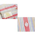 画像2: 70's~【ビンテージ】【Arrow】【赤×ピンク×黄色ストライプ】ストライプシャツ【半袖シャツ】【サイズ15 1/2】<br> (2)