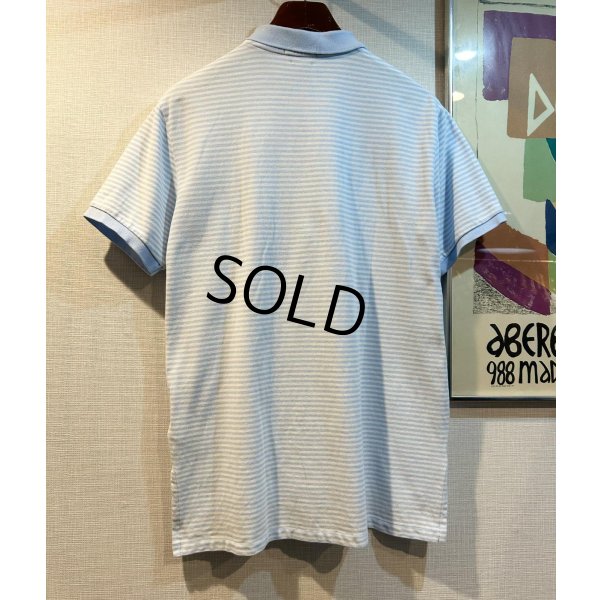 画像3: POLO ralph lauren【ラルフローレン】ビンテージ【カスタムフィット】【白ｘ水色】【ボーダー柄】【ポロシャツ】【サイズL】 