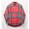 【ビンテージ】【オールドギャップ】【GAP】赤【チェック柄】【ネルシャツ】フランネルシャツ【BDシャツ】【サイズＭ】 