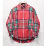 【ビンテージ】【オールドギャップ】【GAP】赤【チェック柄】【ネルシャツ】フランネルシャツ【BDシャツ】【サイズＭ】 