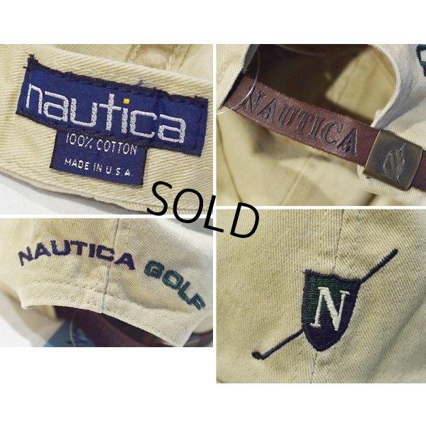 画像2: 〜90’ｓ【USA製】【ビンテージ】【nautica】【ノーティカ】 nautica GOLF ベージュ【コットンキャップ】 