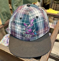 【デッドストック】【REAL MONSTERS】【チェック柄】【コットンBBキャップ】  