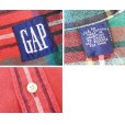 画像2: 【ビンテージ】【オールドギャップ】【GAP】赤【チェック柄】【ネルシャツ】フランネルシャツ【BDシャツ】【サイズＭ】<br> (2)