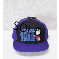 【デッドストック】【スヌーピー】【紫×黒刺繍】【コットンBBキャップ】  