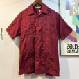 画像1: ビンテージ【The Havanera Co.】ハバネラ【エンジ】【キューバシャツ】半袖開襟シャツ【サイズS】 <br> (1)