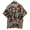 【CHAPS】チャップス【ラルフローレン】POLO RALPH LAUREN 【青×ハイビスカス】【レーヨン×コットン】【アロハシャツ】【サイズＸＬ】  