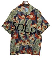 【CHAPS】チャップス【ラルフローレン】POLO RALPH LAUREN 【青×ハイビスカス】【レーヨン×コットン】【アロハシャツ】【サイズＸＬ】  