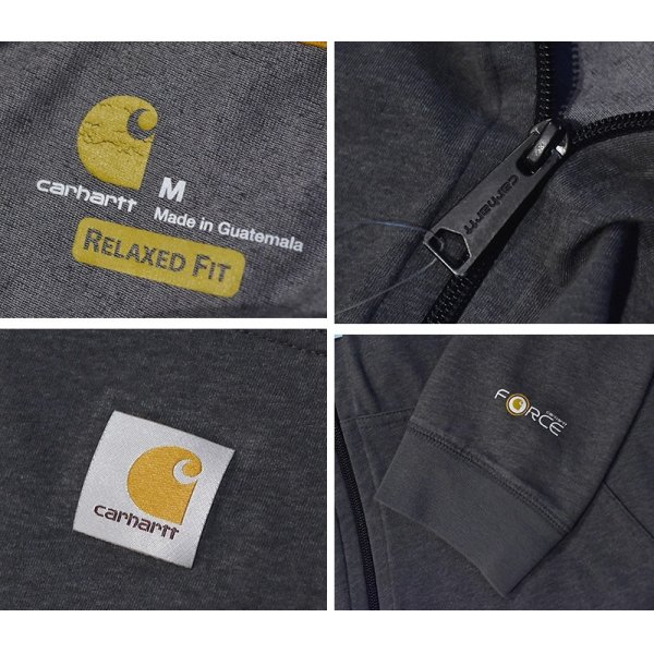 画像2: ビンテージ【carhartt】【カーハート】【RELAXED FIT】チャコール【ジップアップパーカー】【サイズM】 