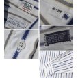 画像2: USA製【ビンテージ】【Saks Fifth Avenue】サックス・フィフス・アベニュー【白ｘ紺ｘグレー】【ワイドカラーコットンシャツ】【16-34】<br> (2)