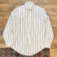 画像1: USA製【ビンテージ】【Saks Fifth Avenue】サックス・フィフス・アベニュー【白ｘ紺ｘグレー】【ワイドカラーコットンシャツ】【16-34】<br> (1)
