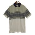 画像1: ほぼ未使用【USA製】【munsingwear】【マンシングウェア】【緑×白×紺】ボーダー【ポロシャツ】【サイズＬ】<br> (1)