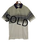 ほぼ未使用【USA製】【munsingwear】【マンシングウェア】【緑×白×紺】ボーダー【ポロシャツ】【サイズＬ】 