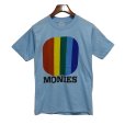 画像1: 80's【USA製】【collegiate pacific MONIES】【ビンテージ】【水色×虹色】【Tシャツ】【サイズＭ】<br> (1)