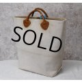 【ビンテージ】L.L.bean【L.L.ビーン】【生成り】【レザーハンドル】【キャンバス】【カスタムトートバッグ】ビーントート 