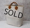 【ビンテージ】L.L.bean【L.L.ビーン】【生成り】【レザーハンドル】【キャンバス】【カスタムトートバッグ】ビーントート 