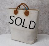【ビンテージ】L.L.bean【L.L.ビーン】【生成り】【レザーハンドル】【キャンバス】【カスタムトートバッグ】ビーントート 