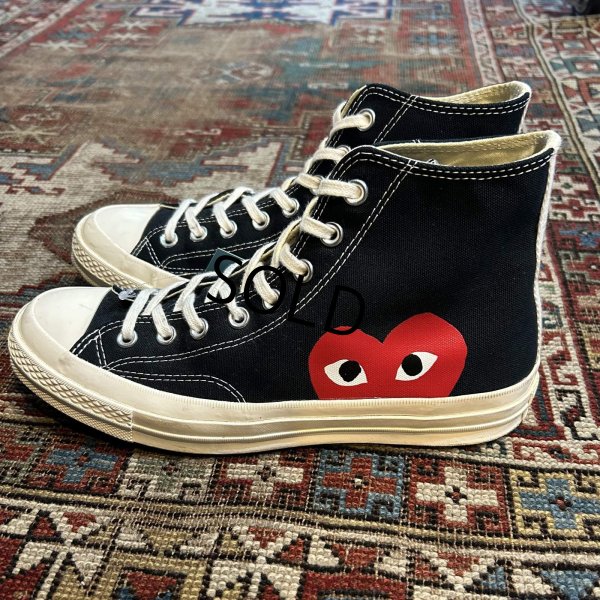 画像5: 【プレイコムデギャルソンｘコンバース】CONVERSE【ＣＴ７０】【黒ｘ白】【ハイカット】【サイズ 27ｃｍ】 