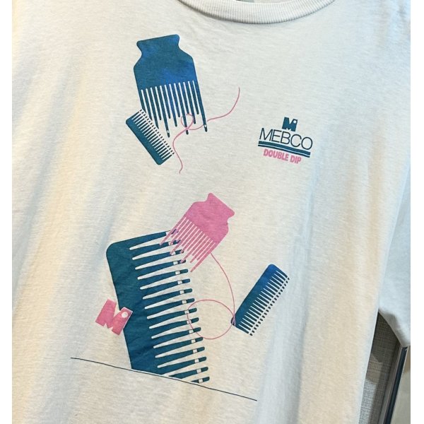 画像3: 90’s〜 ビンテージ【SIM】シングルステッチ【MEBCO】クシ【白】【Tシャツ】サイズXL 