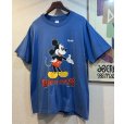 画像1: 90's~【USA製】【ビンテージ】Sherry's【シェリー】ミッキーマウス【フロリダ】【ディズニー】【バックプリント付き】青【Ｔシャツ】【サイズXL】<br> (1)