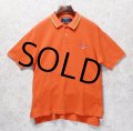 90's【ポロスポーツ】【POLO SPORT】【ラルフローレン】【オレンジ×黄緑】【コットン】【ポロシャツ】【半袖Tシャツ】【サイズＬ】 