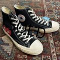 【プレイコムデギャルソンｘコンバース】CONVERSE【ＣＴ７０】【黒ｘ白】【ハイカット】【サイズ 27ｃｍ】 