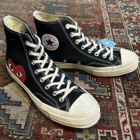 【プレイコムデギャルソンｘコンバース】CONVERSE【ＣＴ７０】【黒ｘ白】【ハイカット】【サイズ 27ｃｍ】 