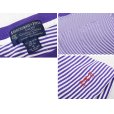 画像2: 【ビンテージ】【Abercrombie&Fitch】【アバクロンビー＆フィッチ】 【紫×白ボーダー】ポケット付き【コットン】【Tシャツ】【サイズＭ】<br> (2)