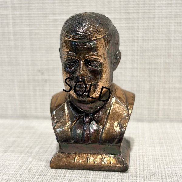 画像1: 【ビンテージ】アンティーク【ジョン・F・ケネディ】【胸像】【ブロンズ像】 