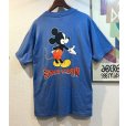 画像3: 90's~【USA製】【ビンテージ】Sherry's【シェリー】ミッキーマウス【フロリダ】【ディズニー】【バックプリント付き】青【Ｔシャツ】【サイズXL】<br> (3)