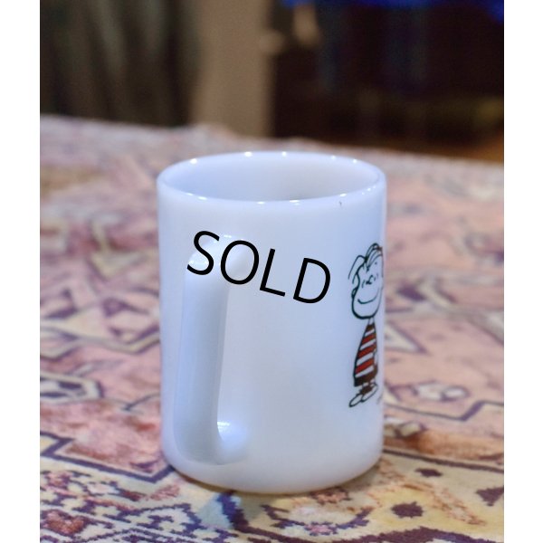 画像4: ビンテージ【FEDERAL】フェデラル【ホワイト】【スヌーピー】ミルクガラスマグ 