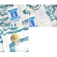 画像2: 【ビンテージ】【HOOK&TACKLE】【生成り×緑】魚柄【BDシャツ】半袖シャツ【サイズＭ】<br> (2)
